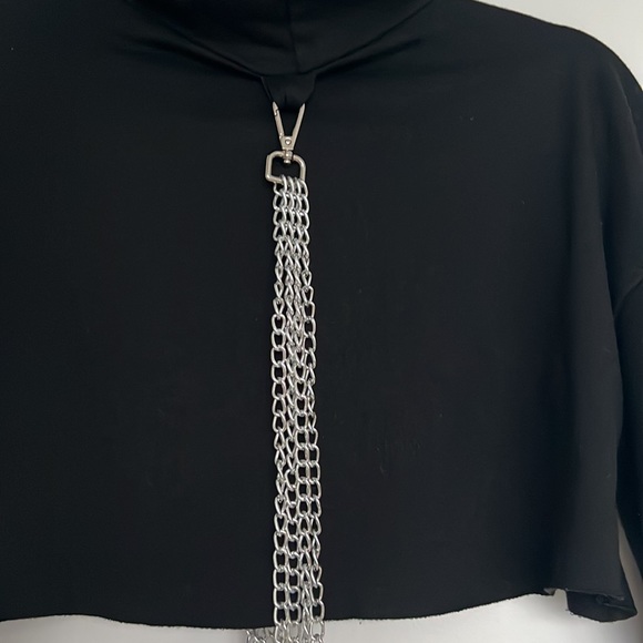 Like New Crop Chain Sweater Street Style black & green & Silver - size small - Picture 7 of 7